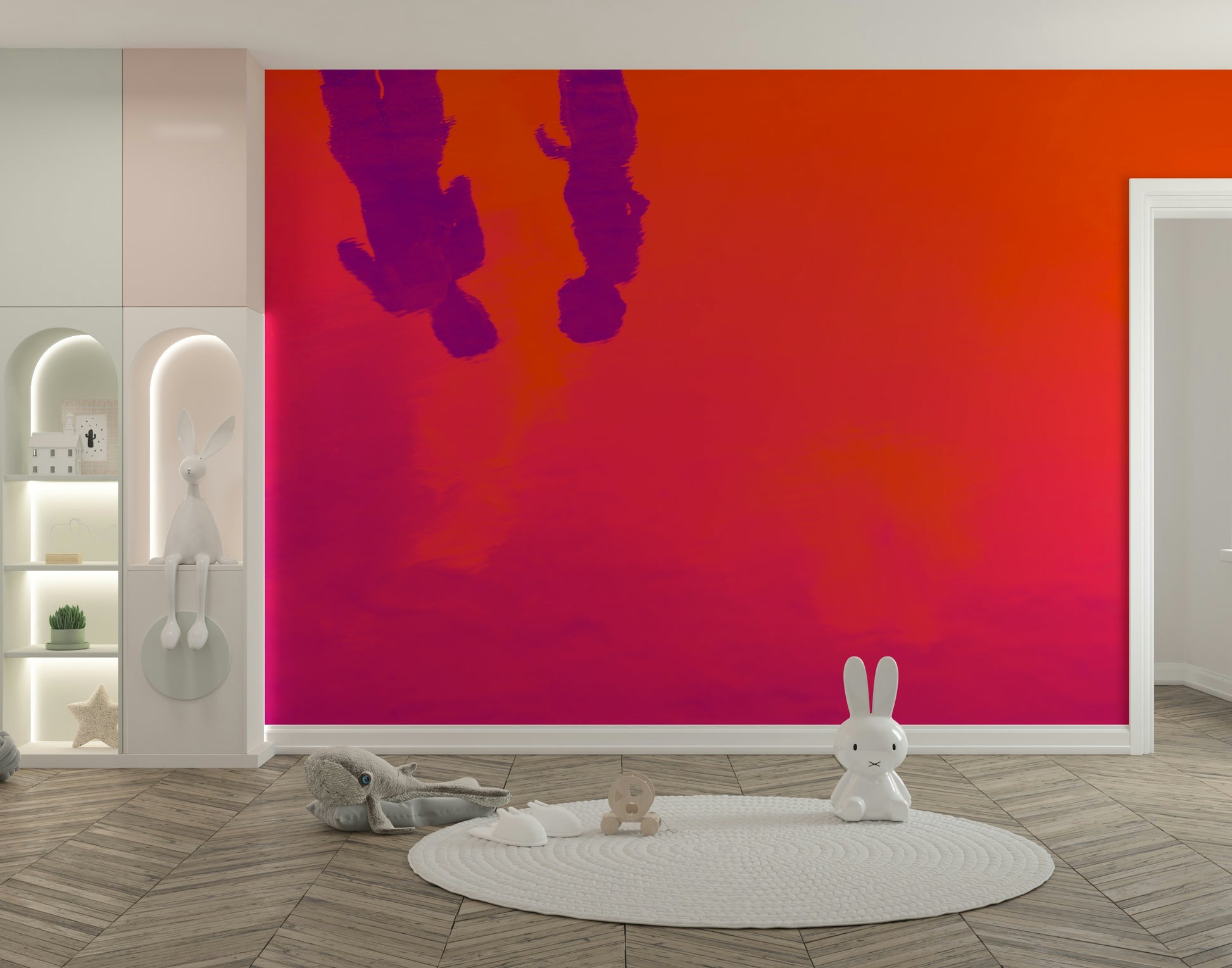 A serene subtle water wall mural for your decor.

