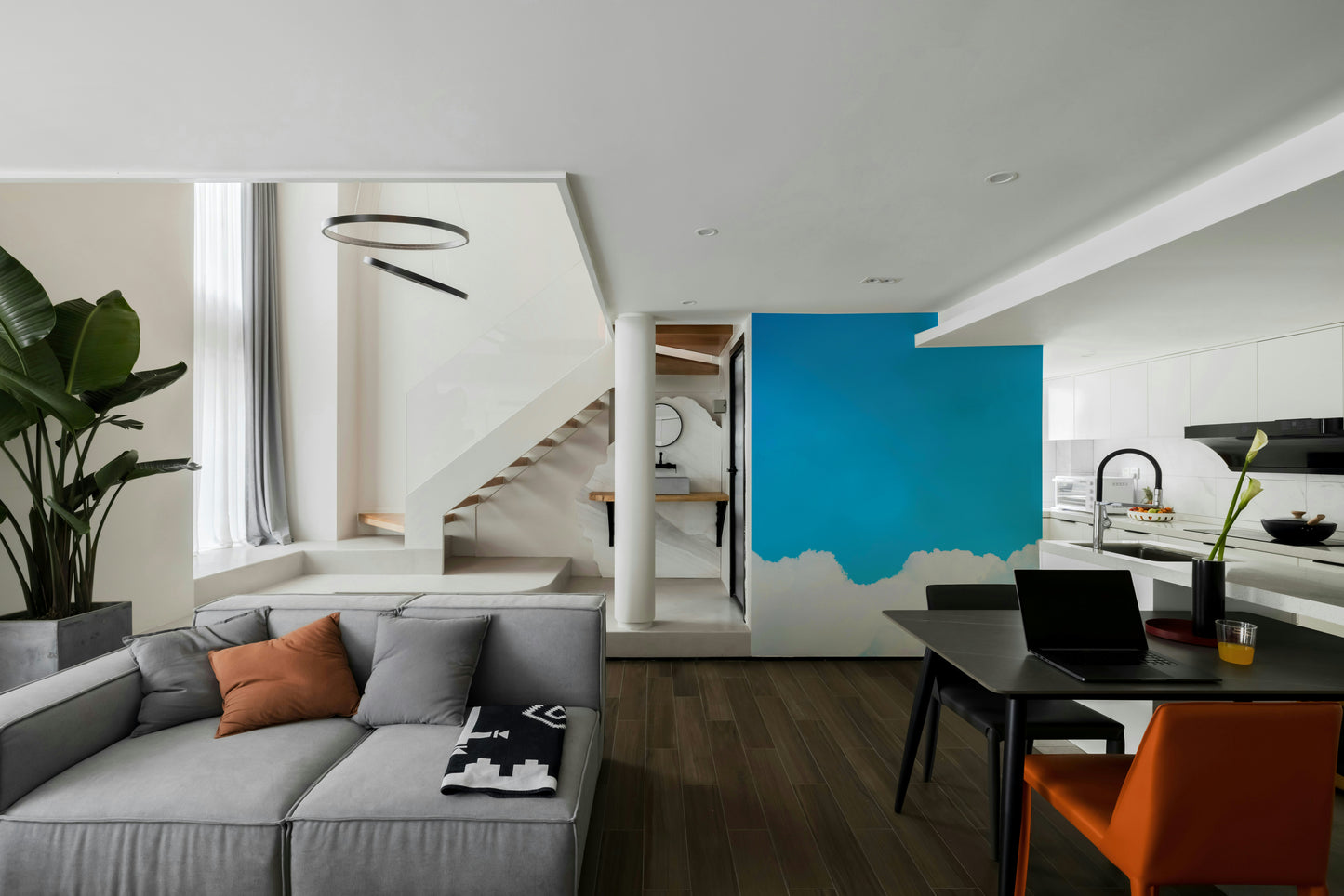 A classic cloud design wallpaper for walls.

