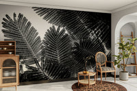 A contemplative subtle pattern wallpaper mural for a feature wall.

