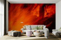 A beautiful festival bonfire wallpaper mural for a modern home.

