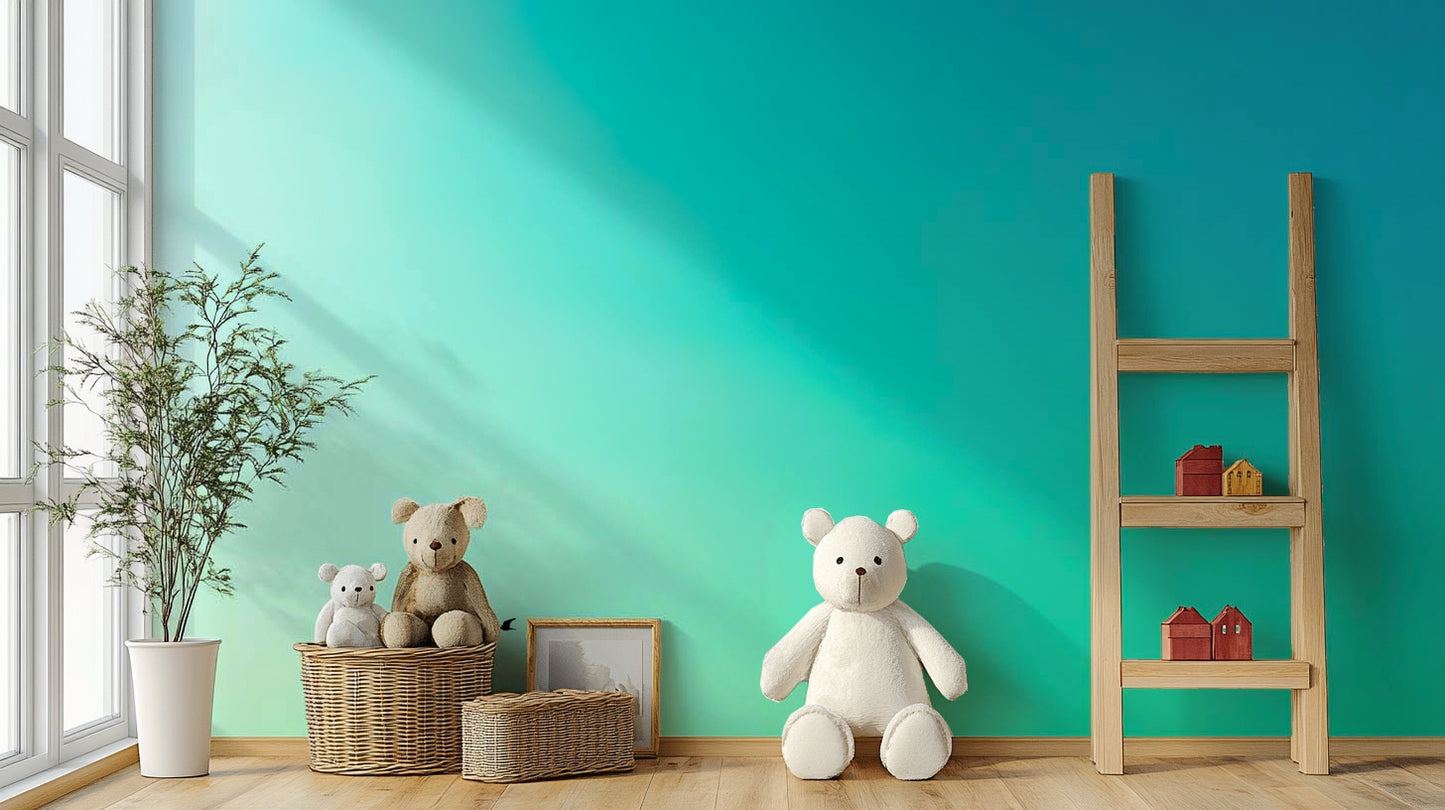 A beautiful modern art wall mural for a living room.

