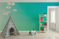 A calming modern design wallpaper mural that defines a space.

