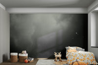 A contemplative playful balloon wallpaper mural for a feature wall.

