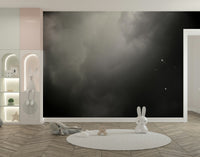 A beautiful modern cloud wall mural for a child's room.

