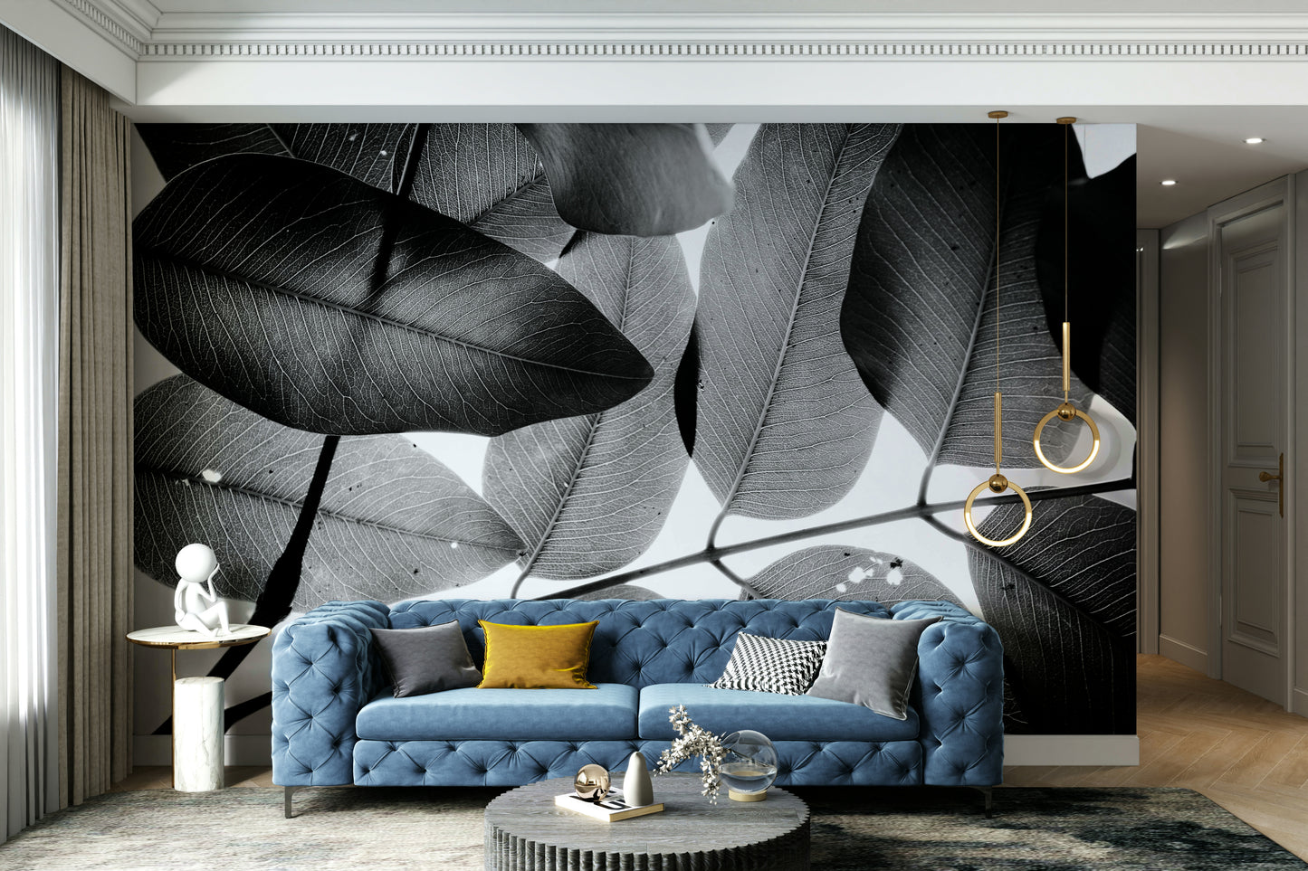 A classic botanical wallpaper for walls.

