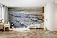 A beautiful vast ocean wallpaper mural for a modern home.


