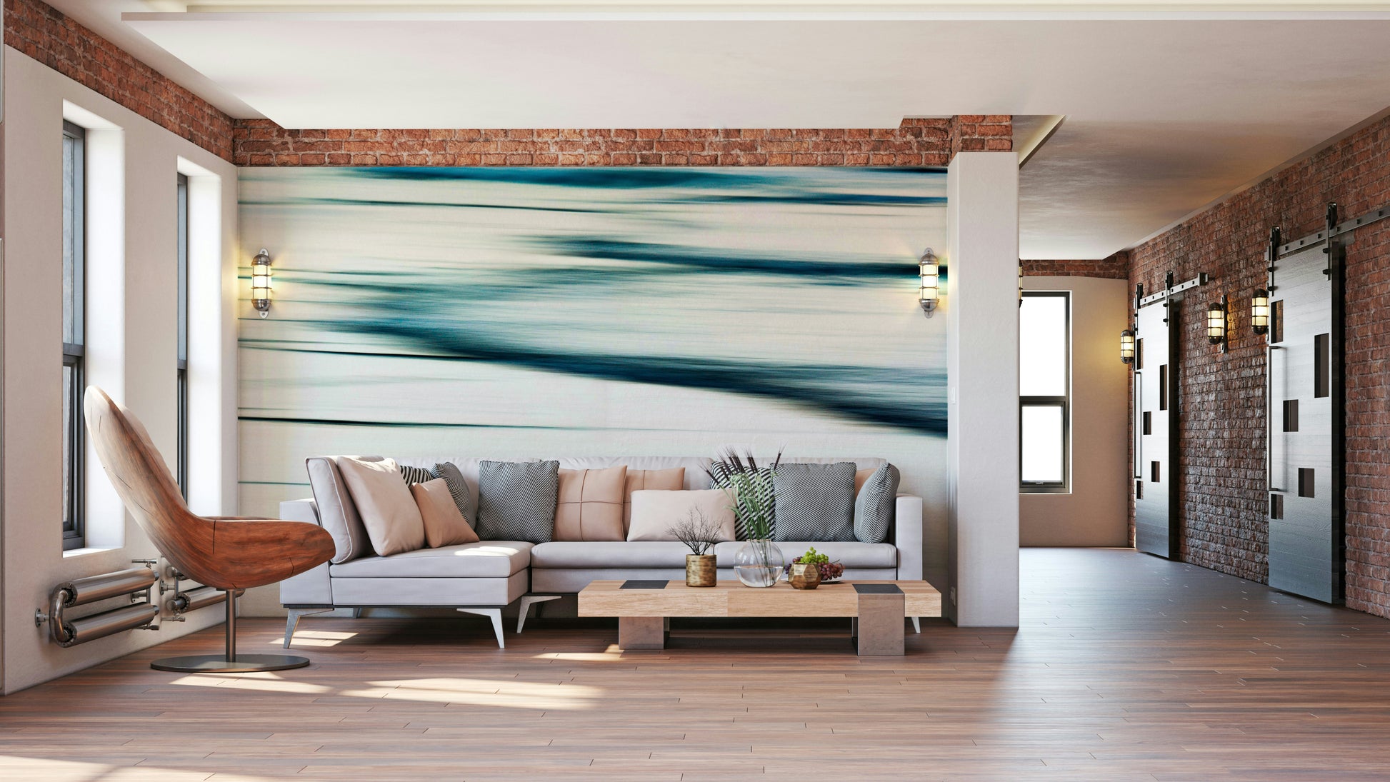 A contemplative dark ocean wallpaper mural for a feature wall.

