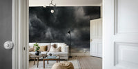 A serene stormy sky wall mural for your decor.

