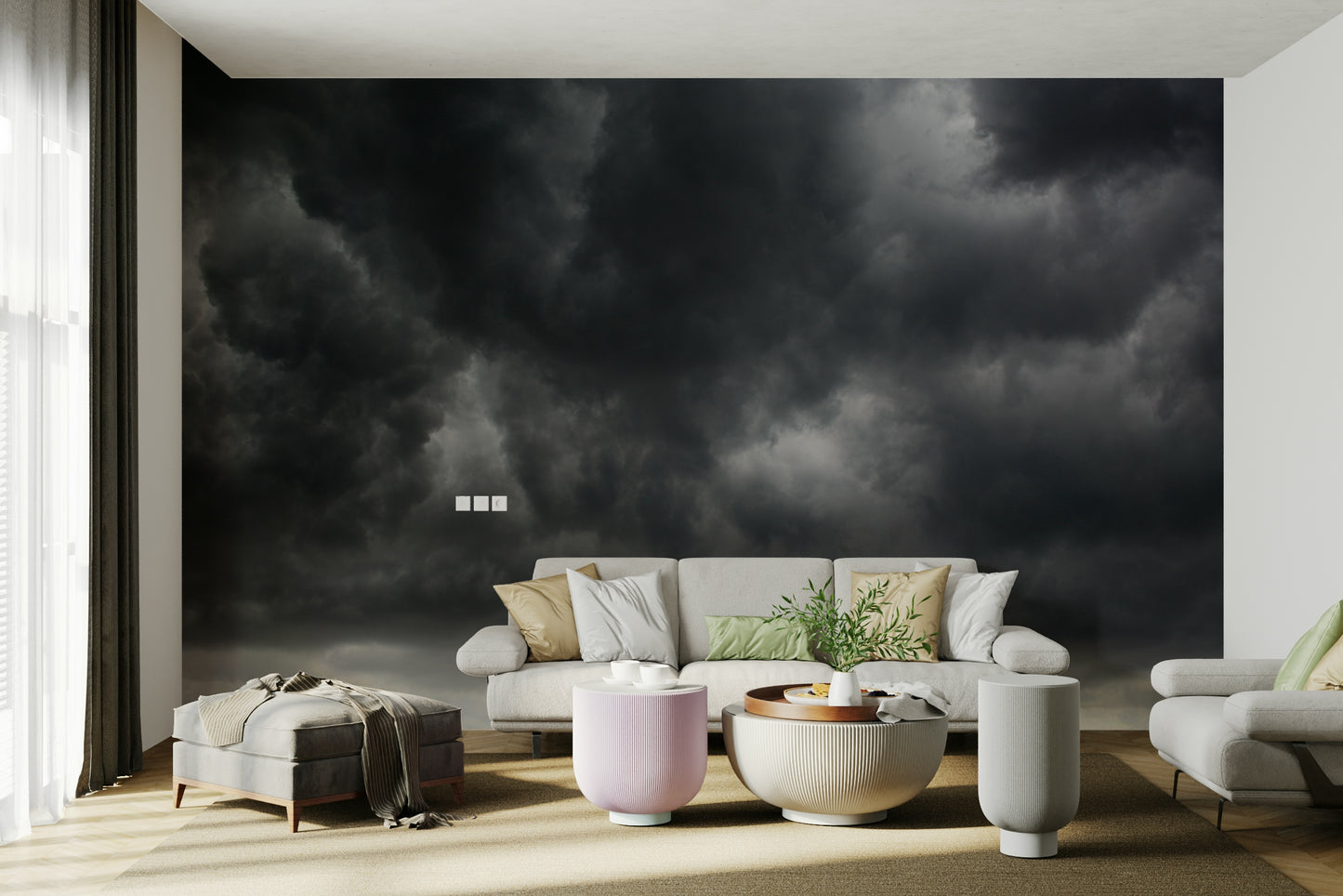 A classic storm theme wallpaper for walls.


