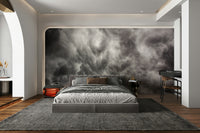 A beautiful powerful sky wall mural for a living room.

