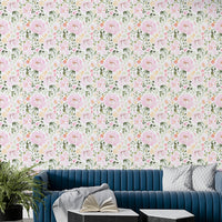 A serene delicate floral wall mural for your decor.

