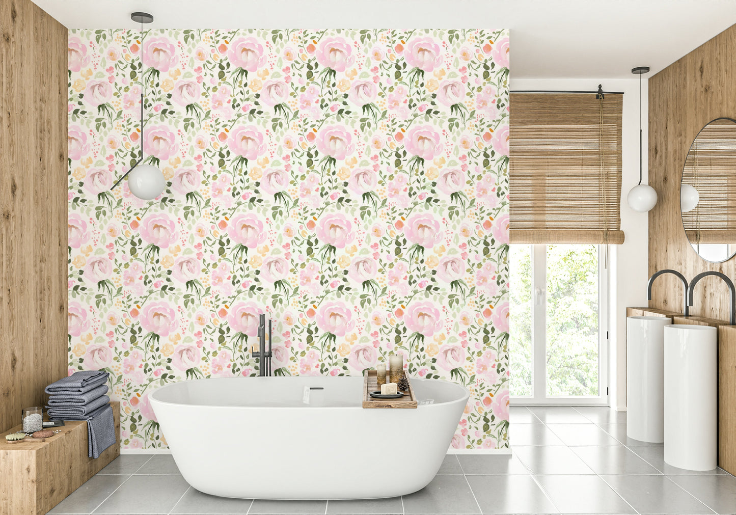 A classic watercolor art wallpaper for walls.

