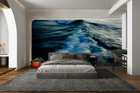 A contemplative wave texture wallpaper mural for a feature wall.

