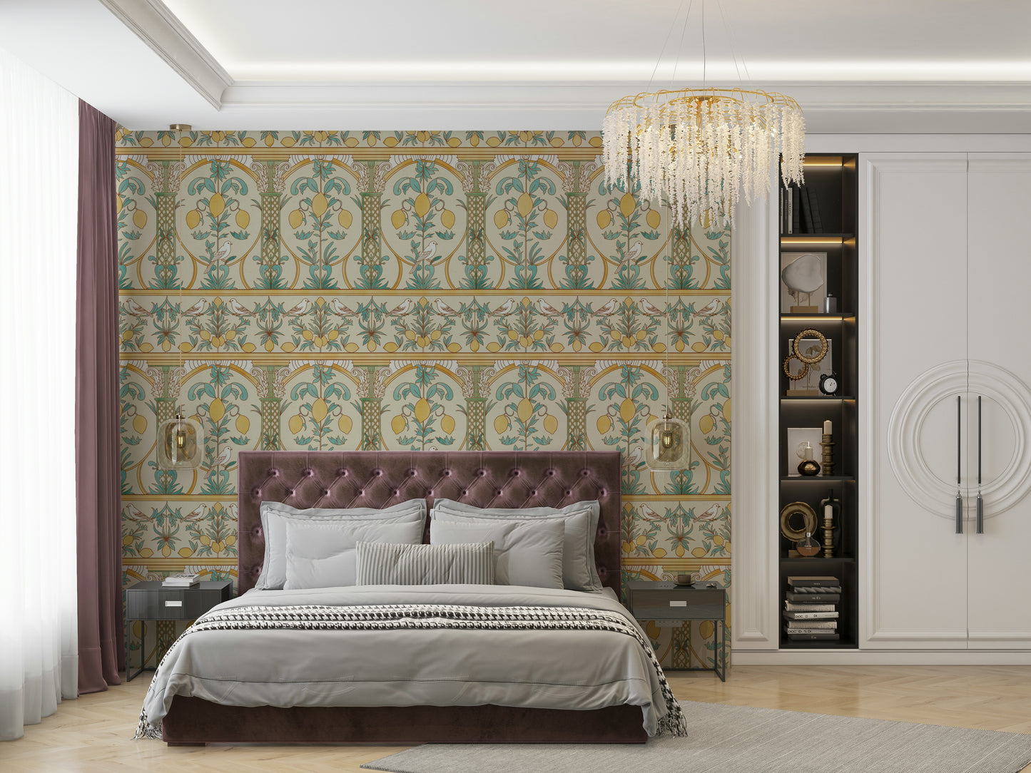 A serene Italian orchard wall mural for your decor.

