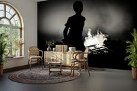 A serene holiday night wall mural for your decor.

