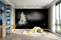 An artistic warm glow mural for home decor.

