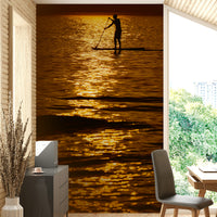 A serene coastal twilight wall mural for your decor.

