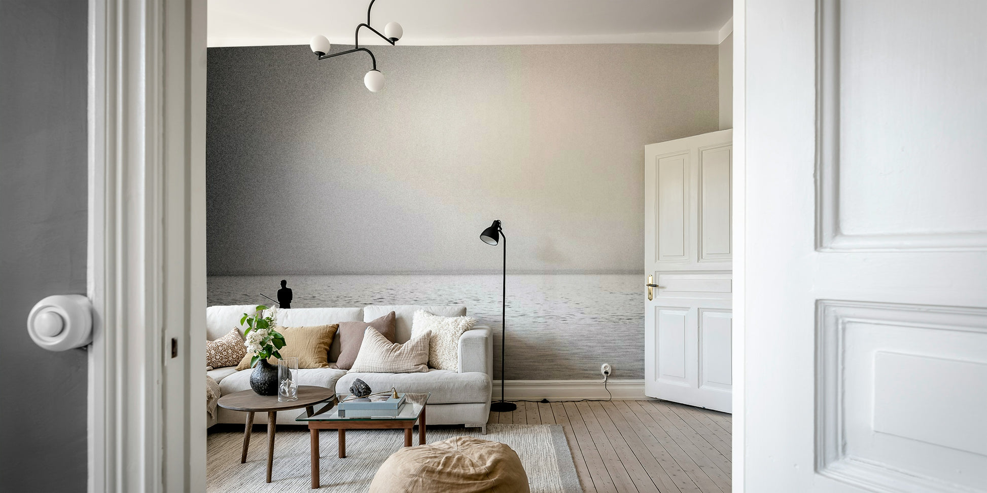 A serene coastal view wall mural for your decor.

