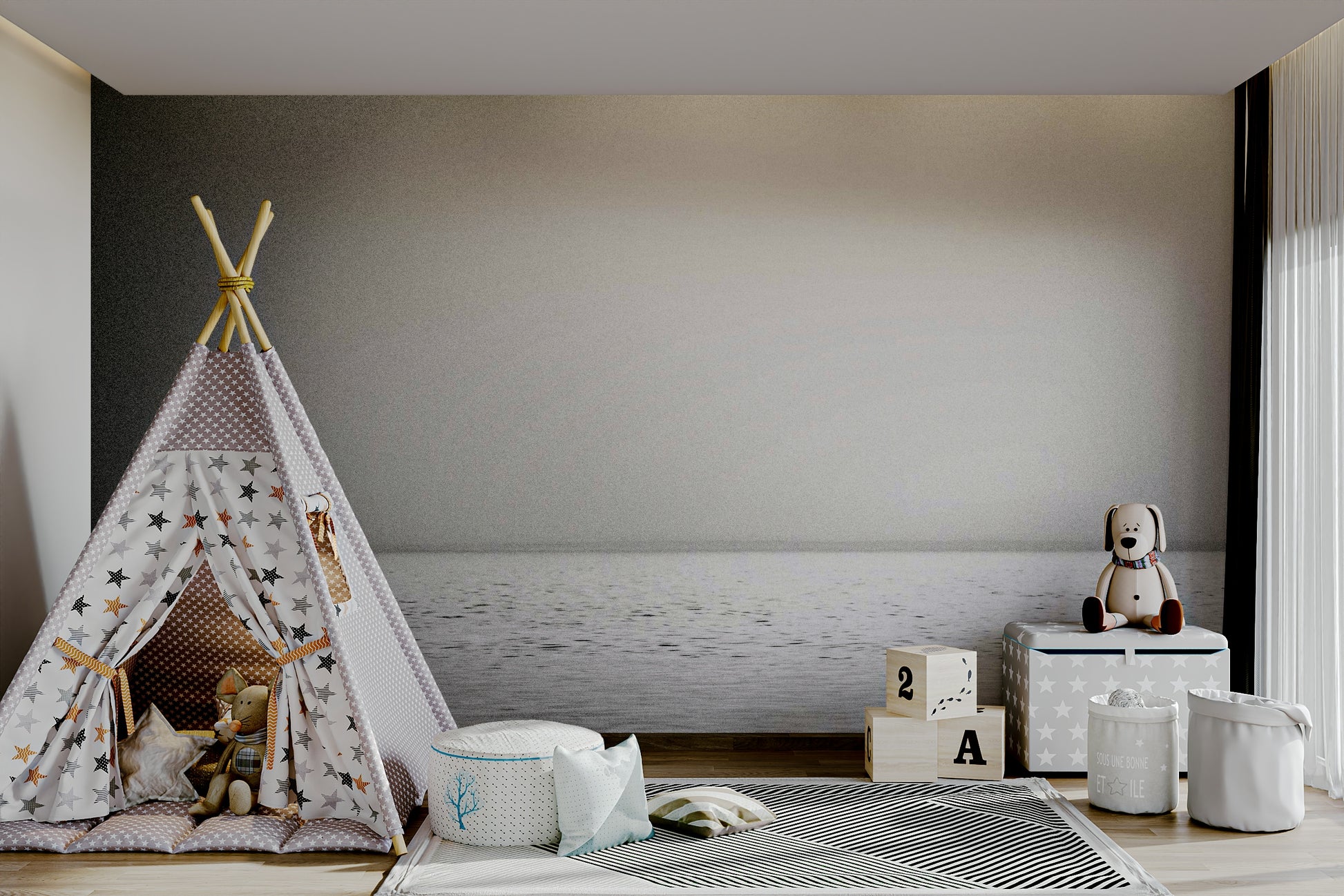 A classic sunset scene wallpaper for walls.

