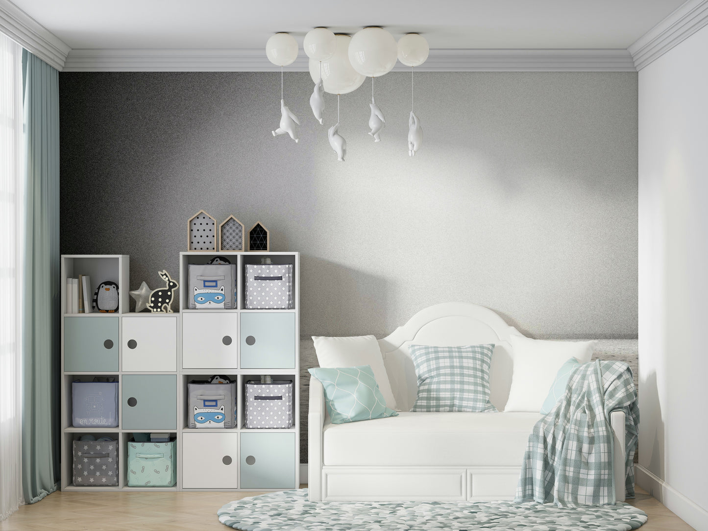 A contemplative evening glow wallpaper mural for a feature wall.

