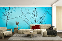 A beautiful modern sky wall mural for a living room.

