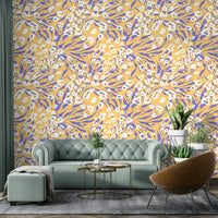 A contemplative stylish pattern wallpaper mural for a feature wall.

