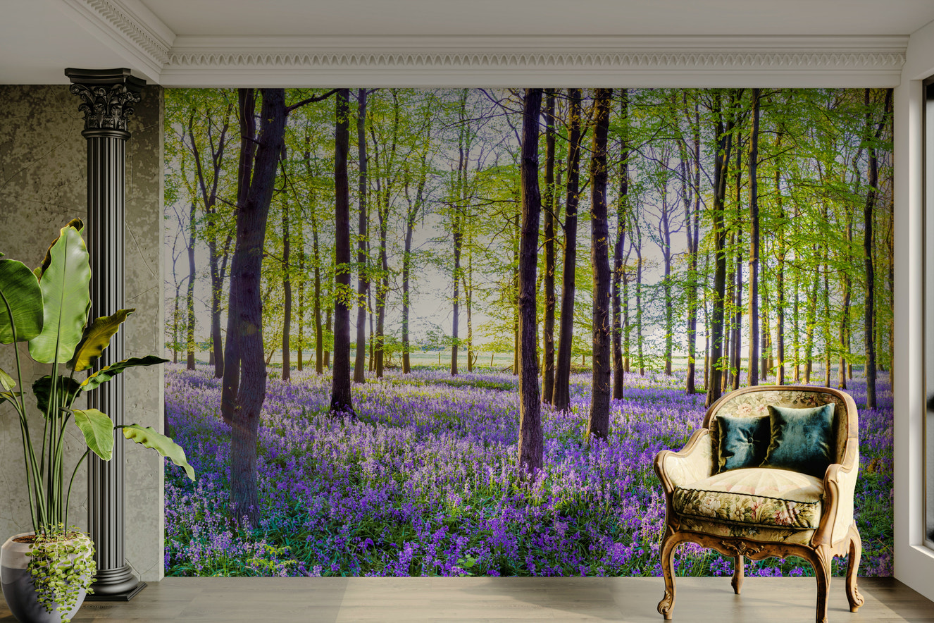 Woodland Bloom Panorama Wall Mural