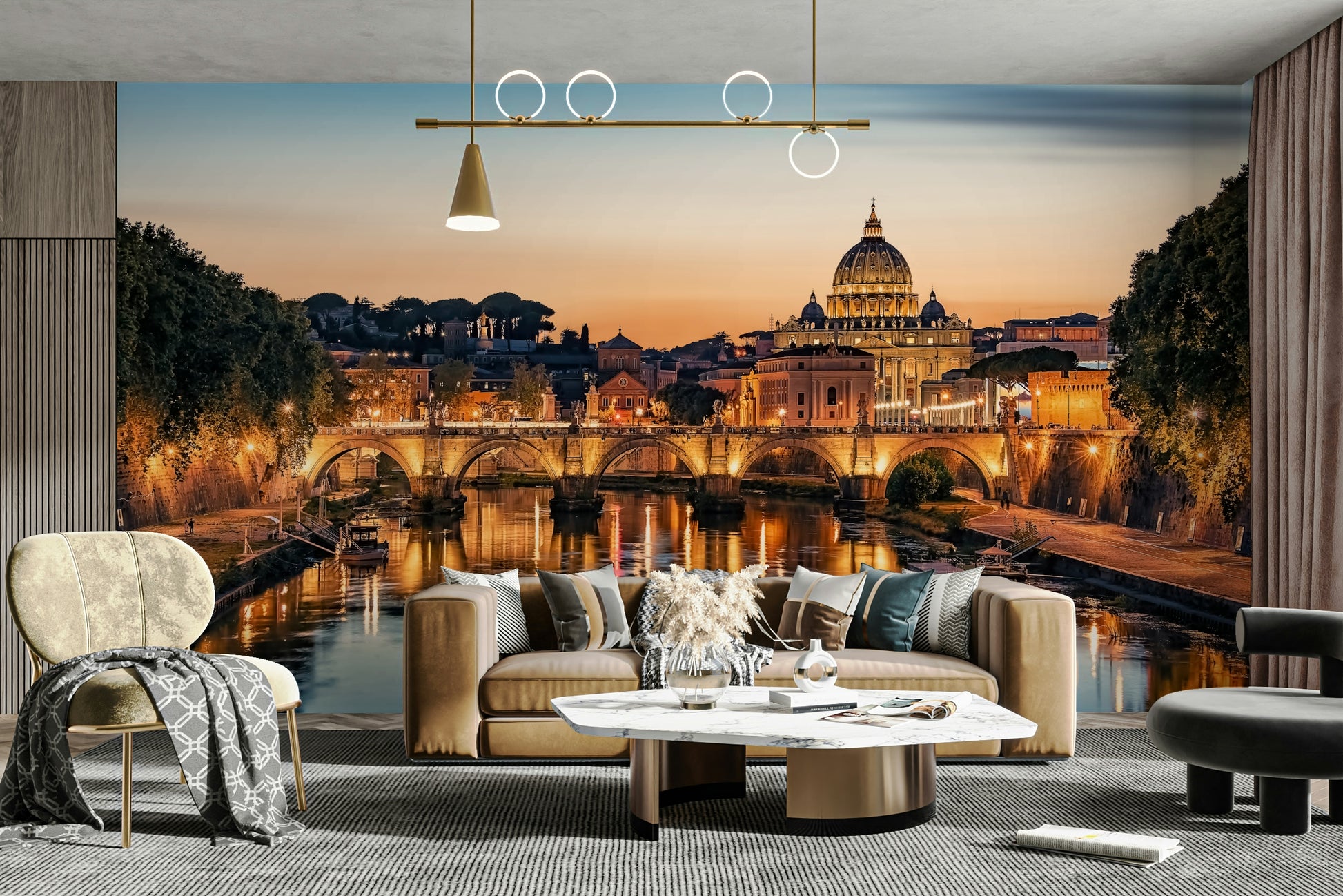 A classic cityscape wallpaper for walls.

