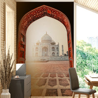 A beautiful panoramic view wall mural for a living room.

