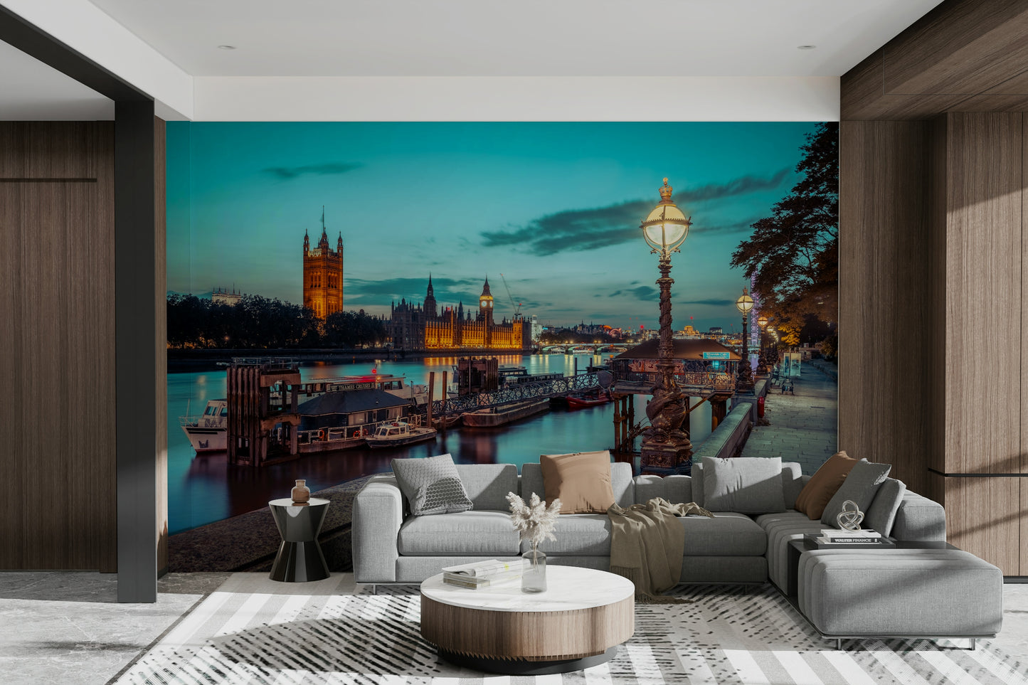 Twilight Thames Embrace Wall Mural
