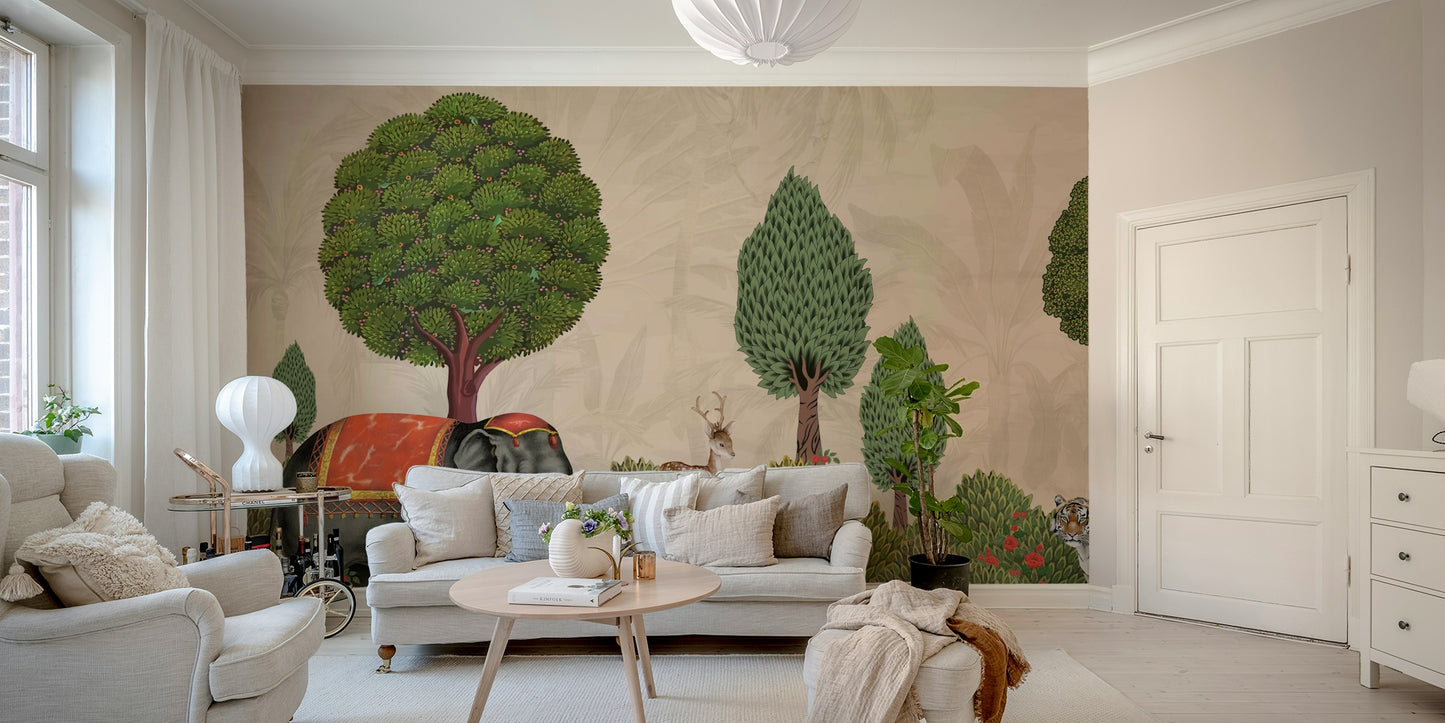 An artistic Van Vaibhav mural on minimalist wallpaper.

