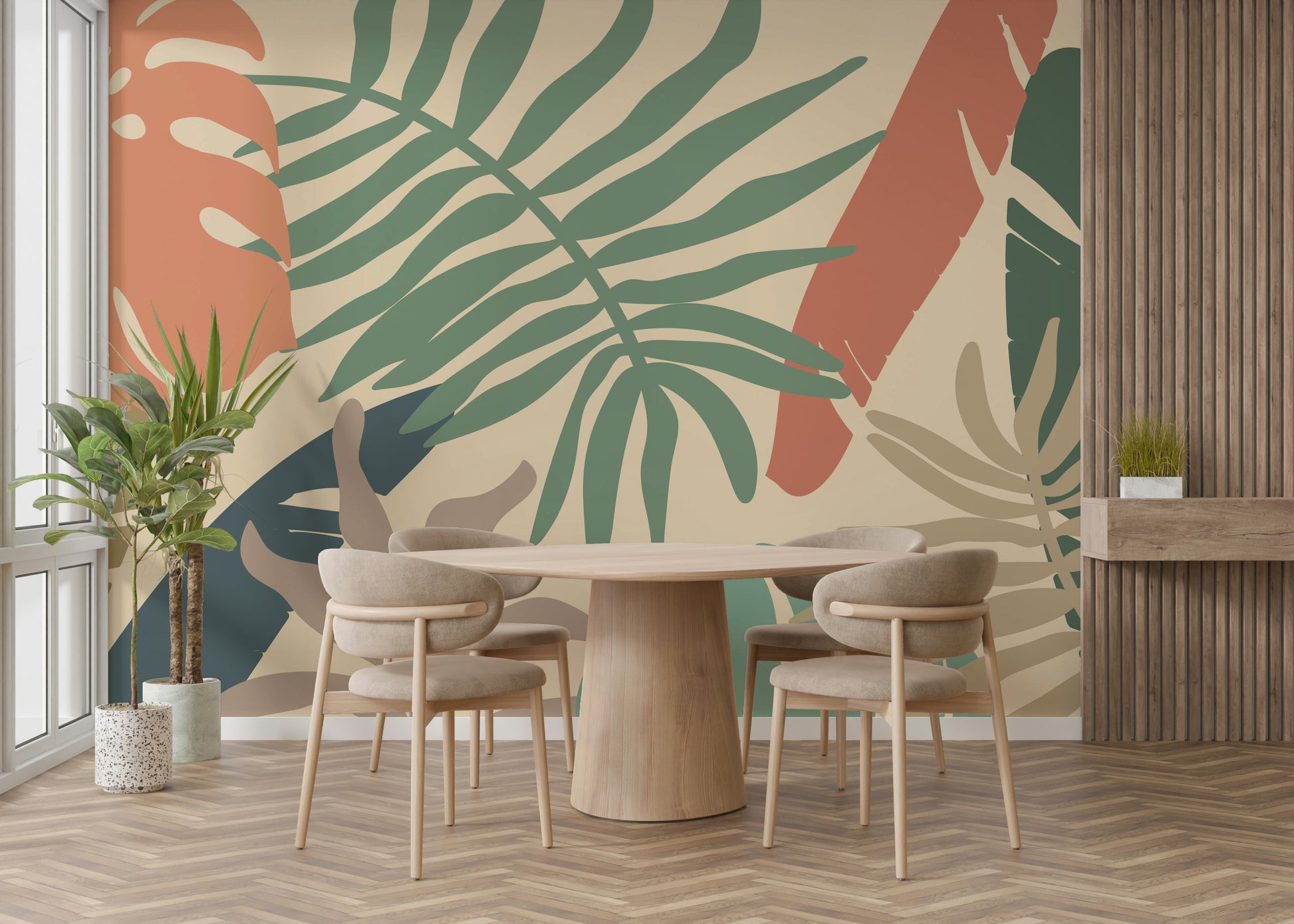 A tranquil exotic forest wall mural for your decor.

