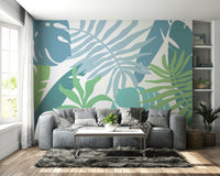 An artistic nature inspired mural for home decor.

