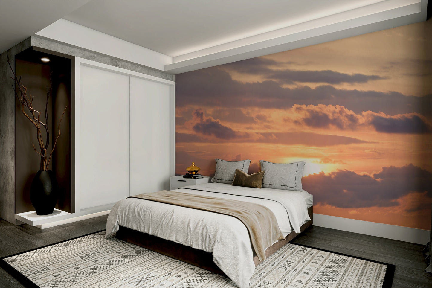 A serene evening sky wall mural for your decor.

