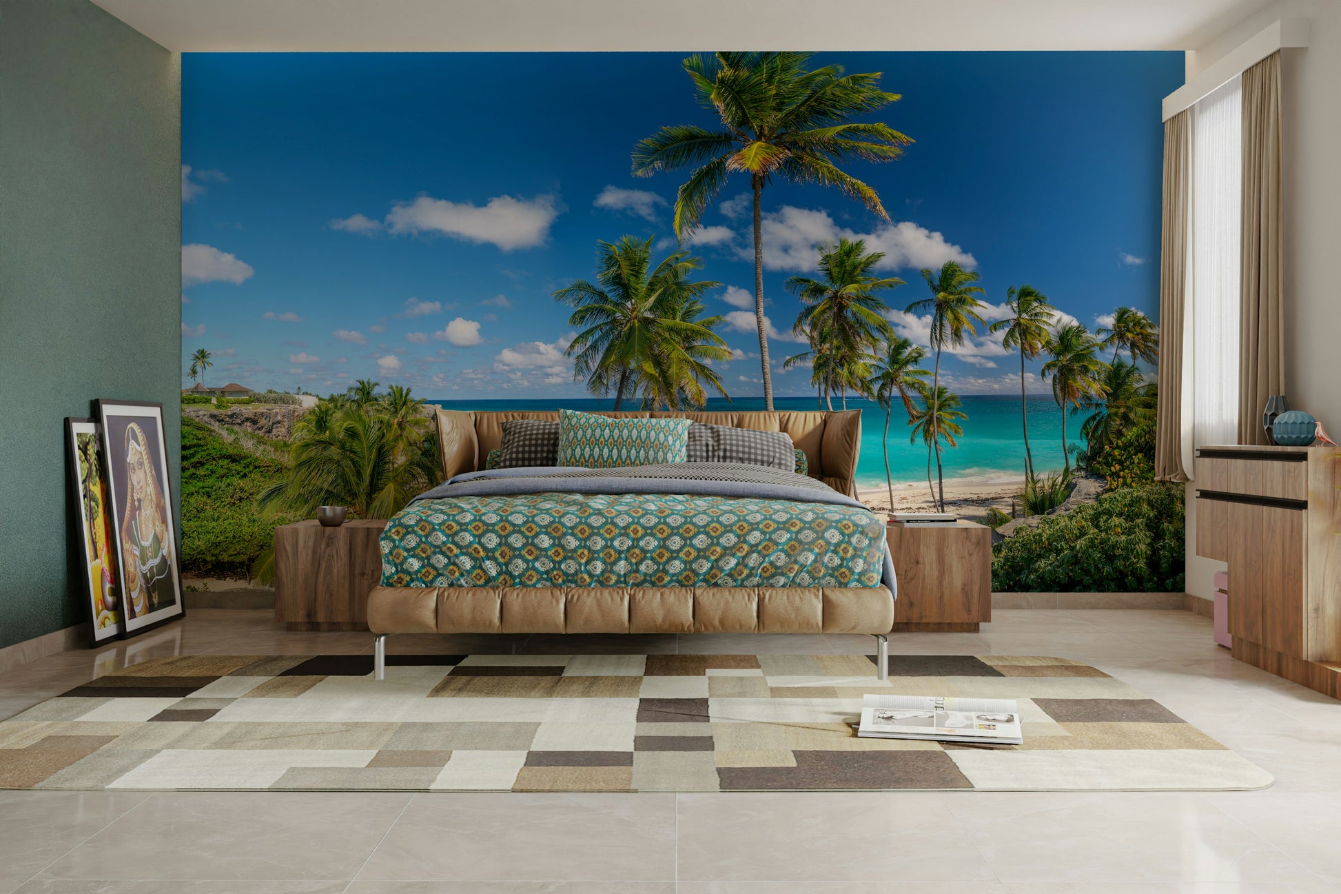 A classic tropical beach wallpaper for walls.

