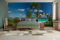 A classic tropical beach wallpaper for walls.


