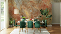 A graceful subtle stone pattern wall mural in cool, neutral tones.

