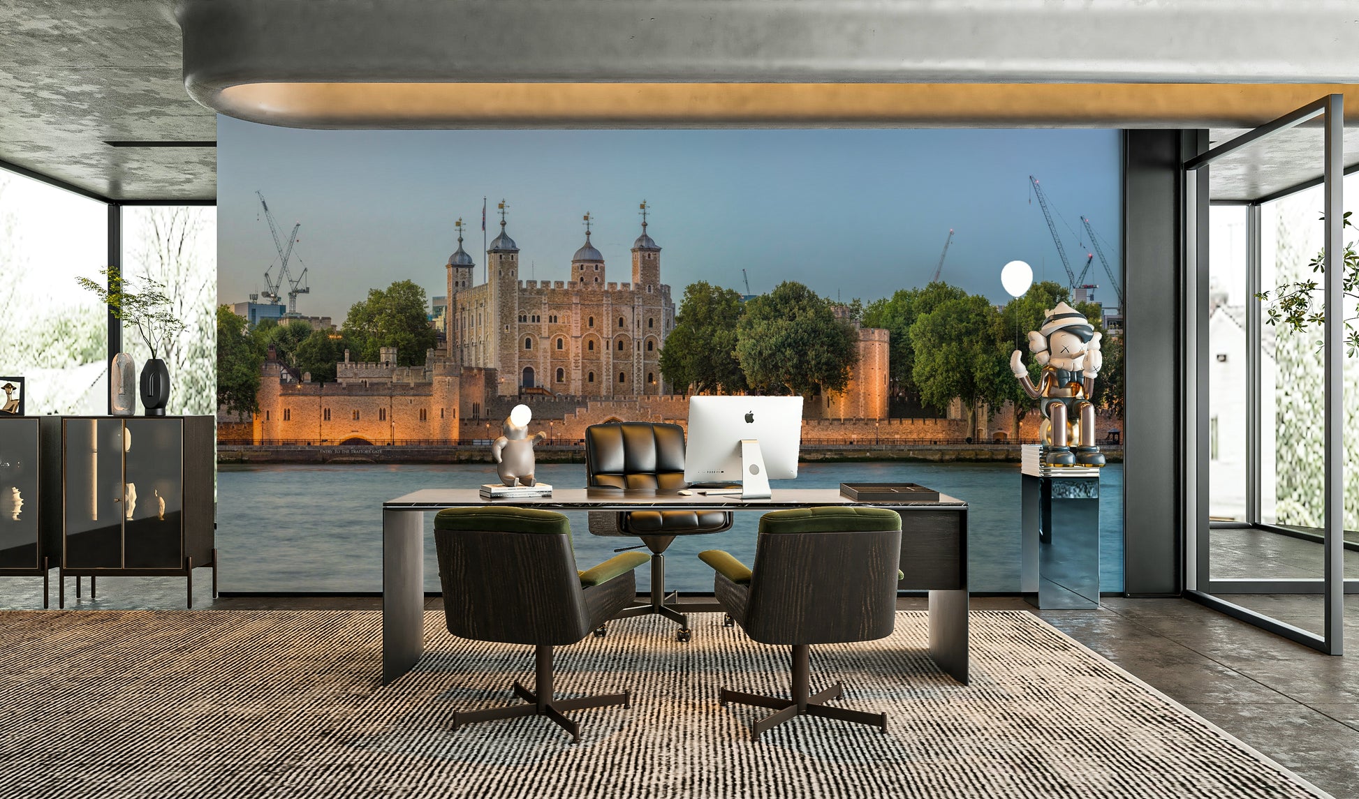 A beautiful Tower of London wallpaper mural for a modern home.

