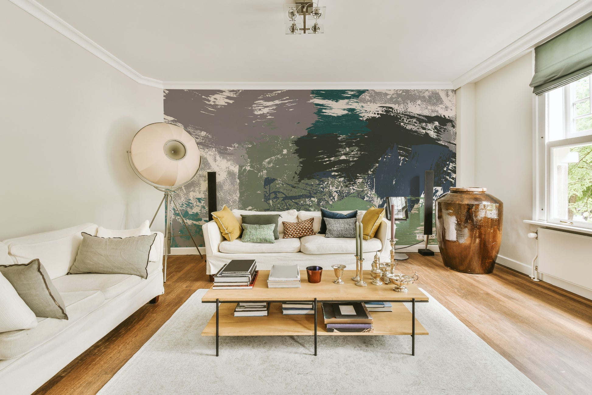 A contemplative elegant marble wallpaper mural for a feature wall.

