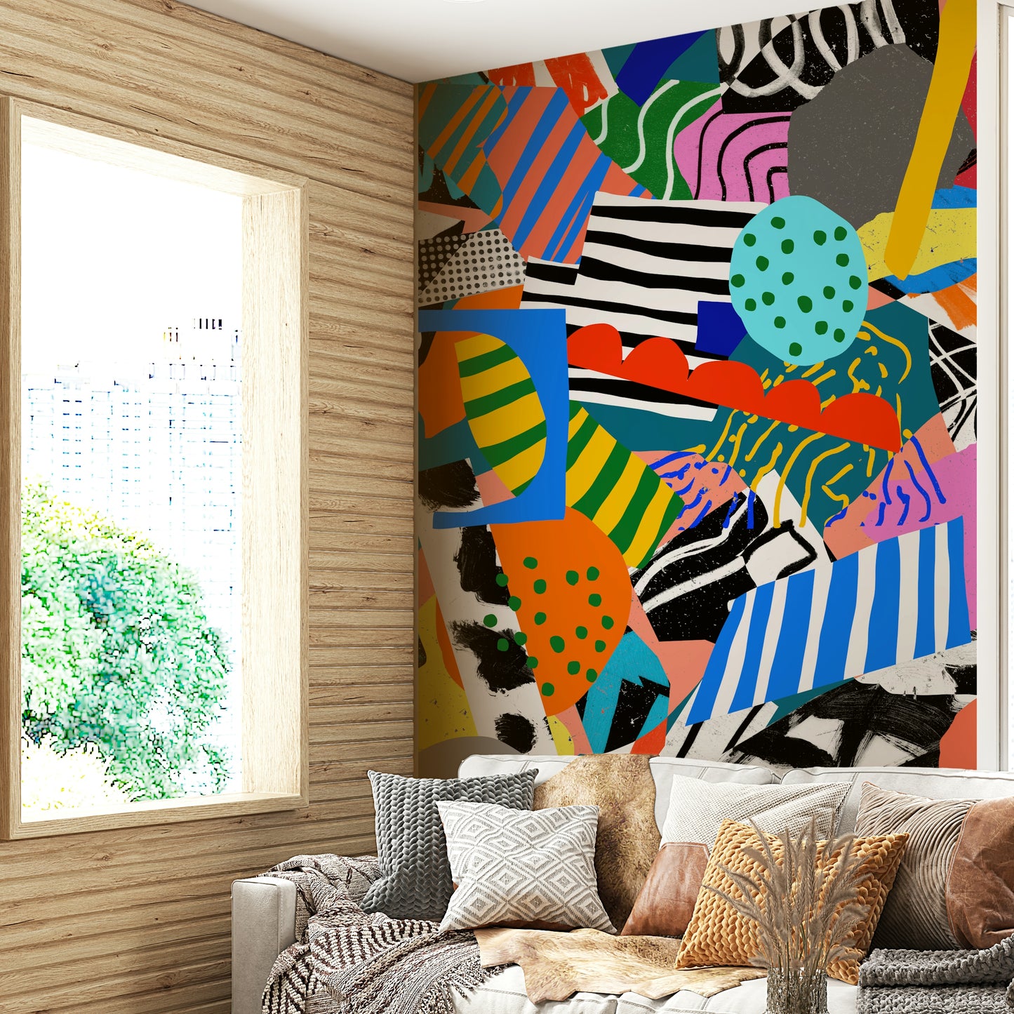 A classic abstract design wallpaper for walls.

