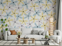A beautiful soft focus floral wallpaper mural for a modern home.


