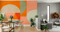 A contemplative subtle abstract wallpaper mural for a feature wall.

