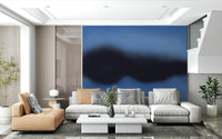 A beautiful azure dreamscape wallpaper mural for a modern home.

