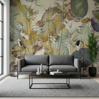 An artistic nature inspired mural for home decor.

