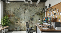 A beautiful subtle floral wallpaper mural for a modern home.

