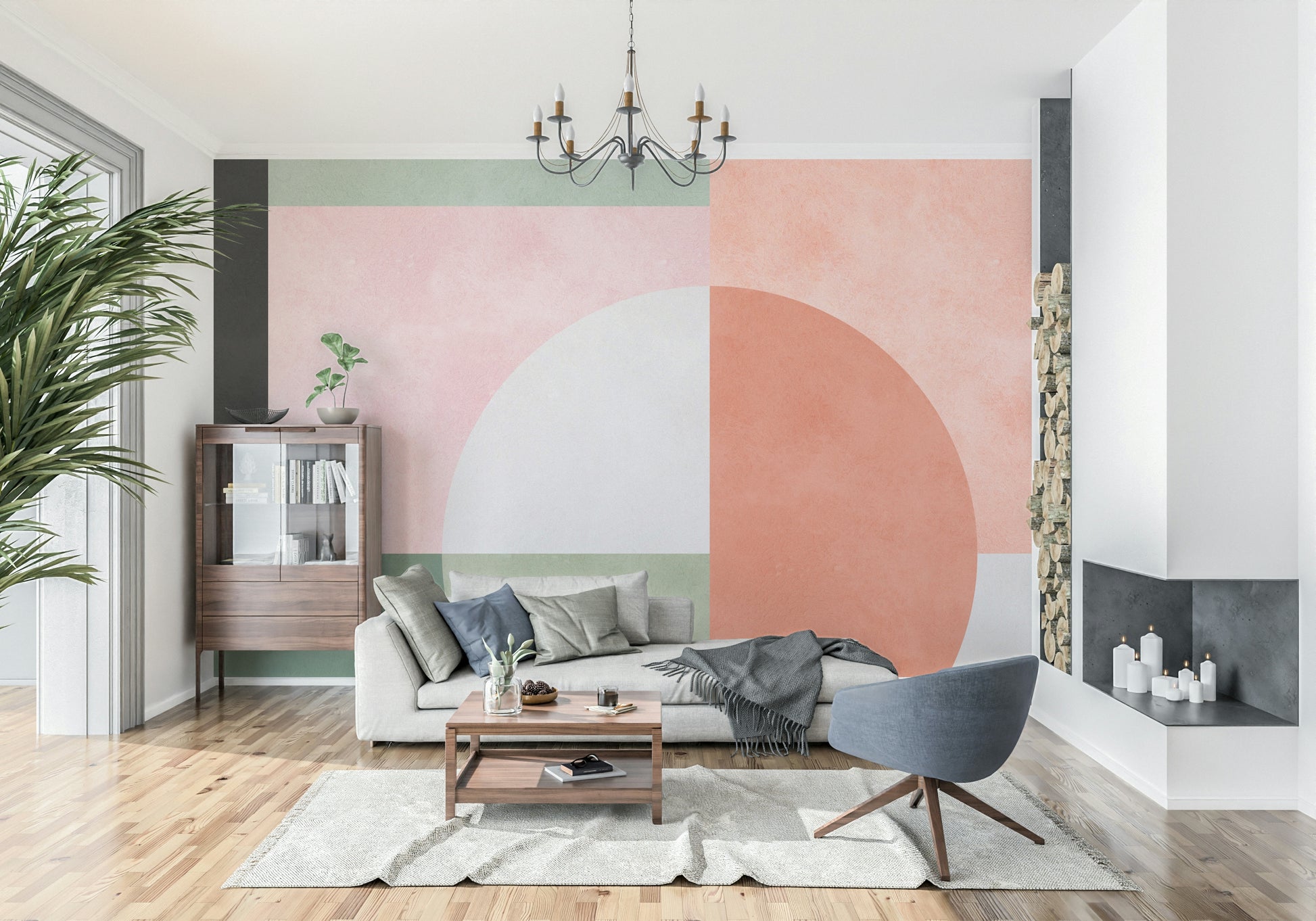 A serene abstract pattern wall mural for your decor.

