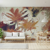 An artistic nature inspired mural for home decor.

