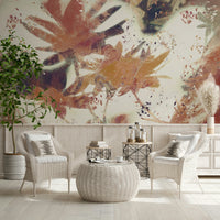 A contemplative autumn scene wallpaper mural for a feature wall.

