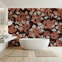 A classic soft floral wallpaper for walls.

