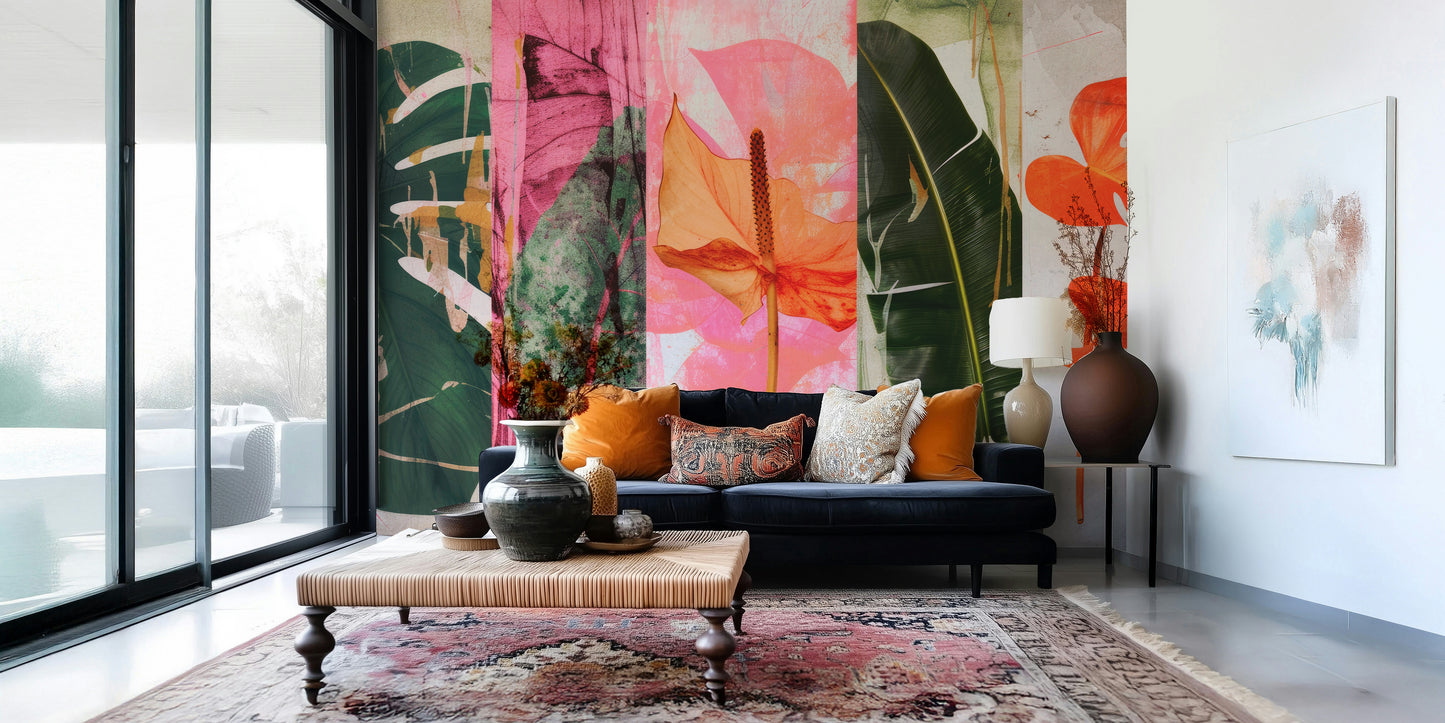 A classic floral wallpaper for walls.

